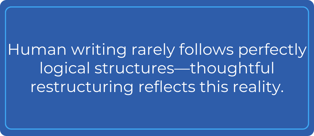 human writing sturcture