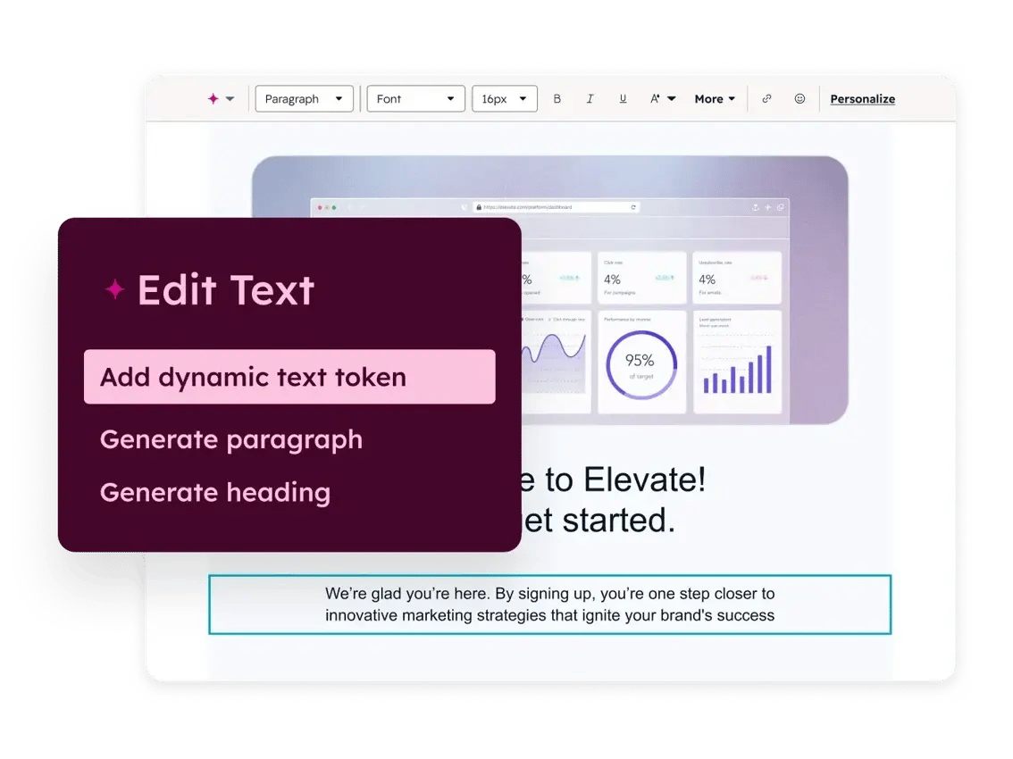 Marketing Hub- Email Dynamic Text Token