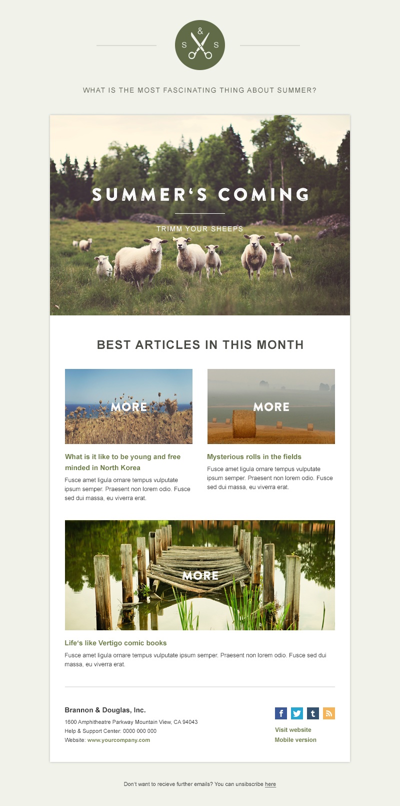 A Look Back - Free HTML Email Template